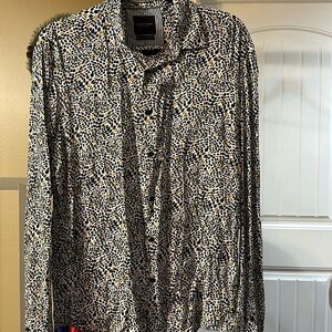 Denim and flower from Ricky Simon button down shirt